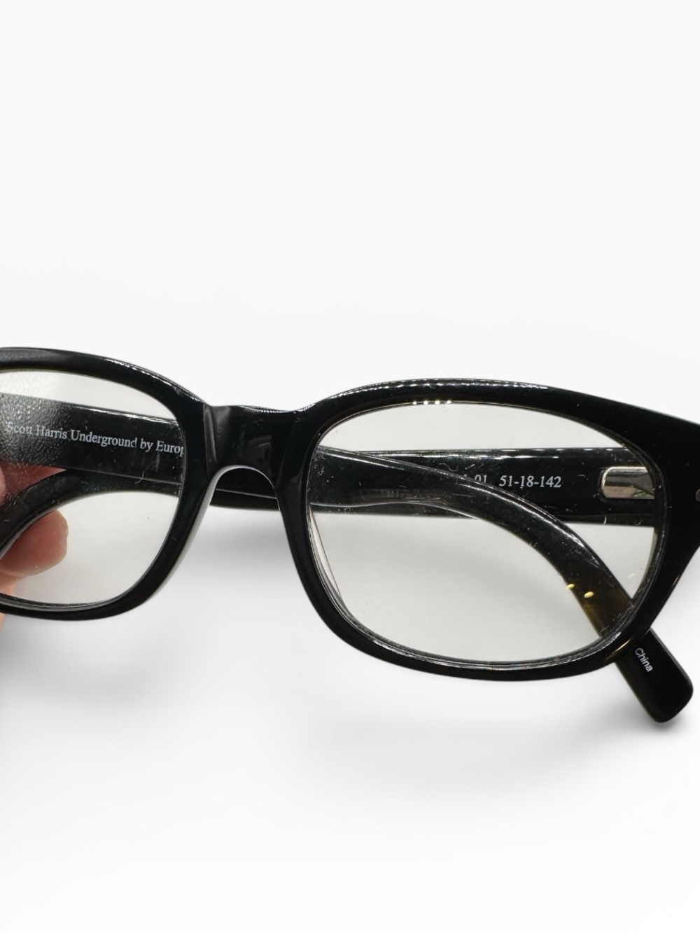 Scott Harris Underground Europa UG-06 Black Acetate Eyeglass Frames 51-18-142 - Picture 6 of 9